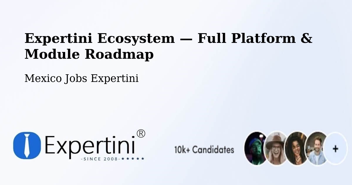 Expertini Ecosystem — Full Platform & Module Roadmap – Cedros
